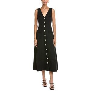Cinq À Sept Womens  Linda Tweed Midi Dress, Black
